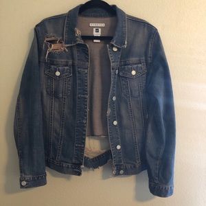 GAP distressed jean jacket